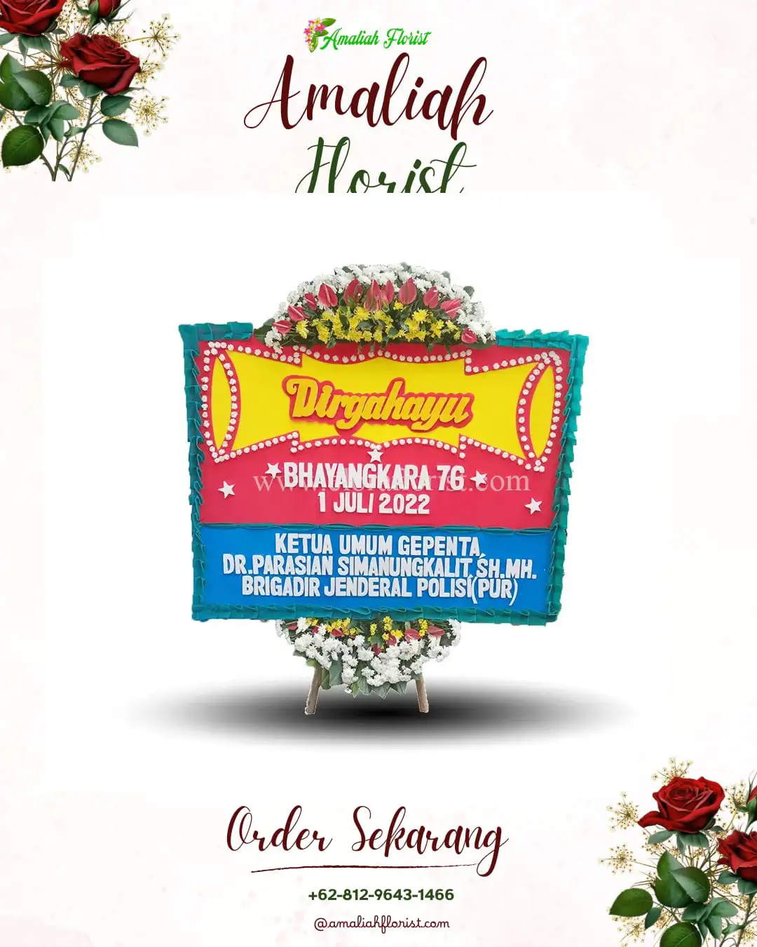 Papan Bunga HUT Ulang Tahun Bujel